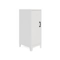 Space Solutions 42.5 in.H 3 Shelf Storage Locker Cabinet, Fully Assembled, 3 in. Riser Legs, Pearl White 25223